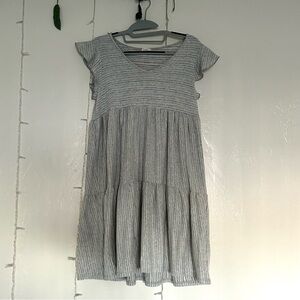 caution to the wind heather gray dress